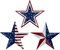 Metal Barn Star Art - American Flag Patriotic 9-Inch Star Star Decor July of 4th Wall Decoration